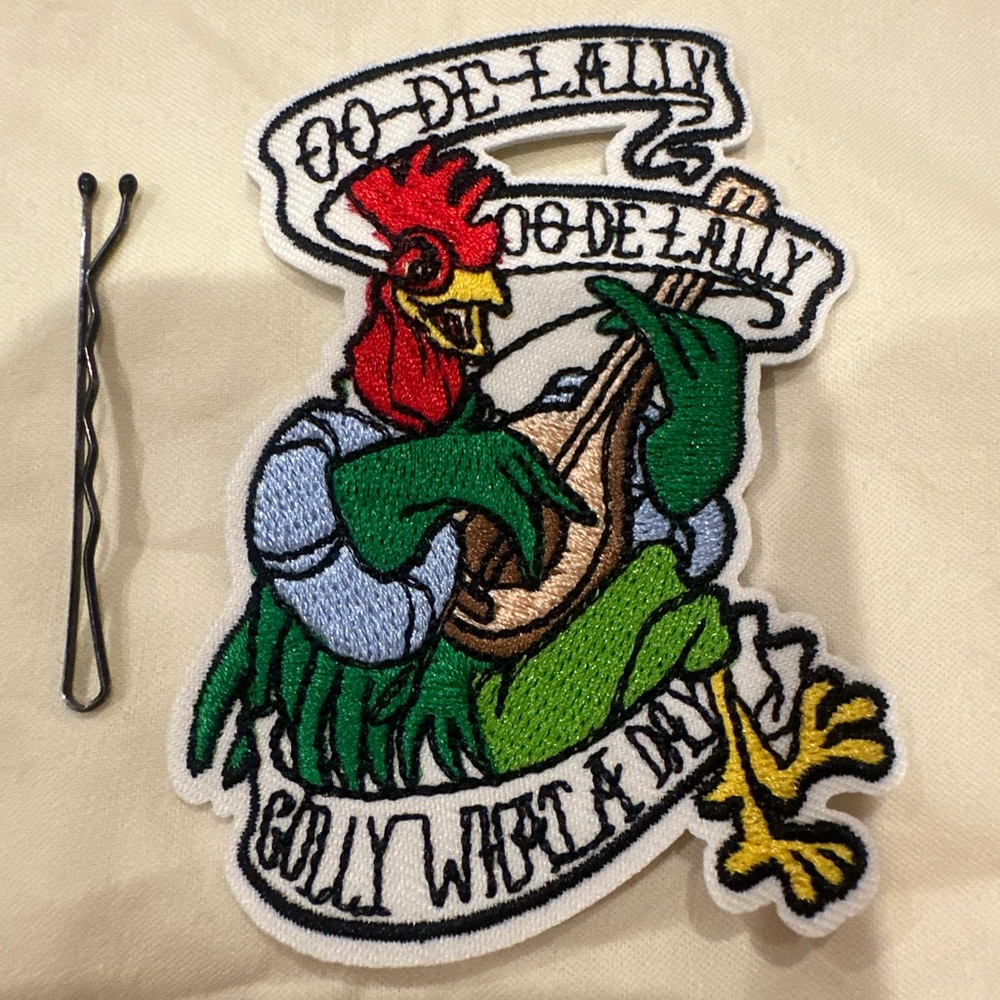 Disney Rooster Patch in Red, Green, Yellow, Blue